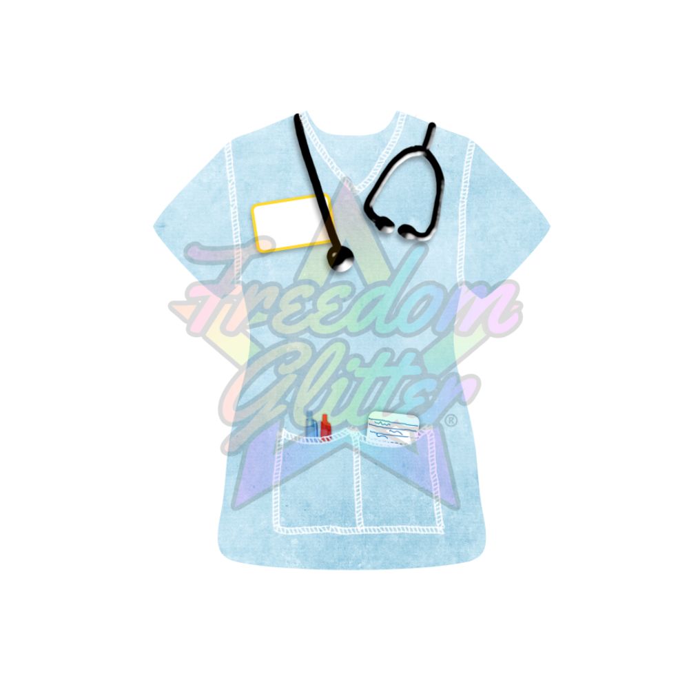 Healthcare Worker - Scrubs 3 2" Badge Reel Acrylic Blank