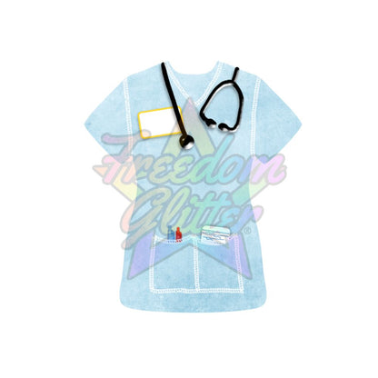 Healthcare Worker - Scrubs 3 2" Badge Reel Acrylic Blank