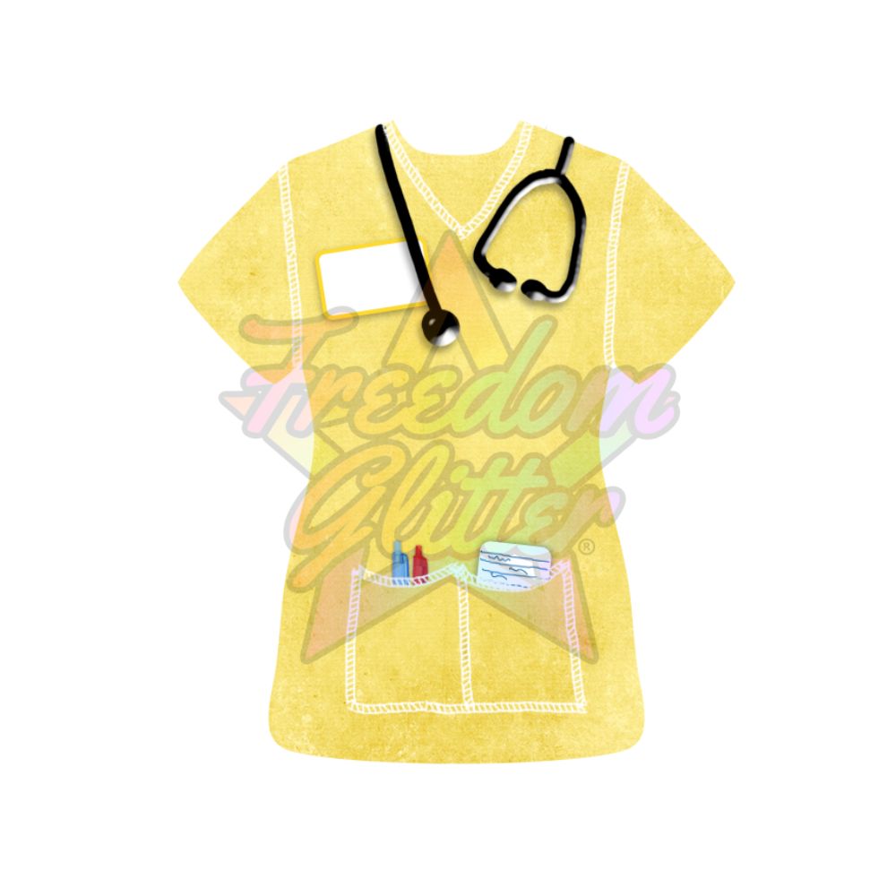 Healthcare Worker - Scrubs 4 2" Badge Reel Acrylic Blank