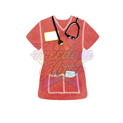 Healthcare Worker - Scrubs 5 2" Badge Reel Acrylic Blank