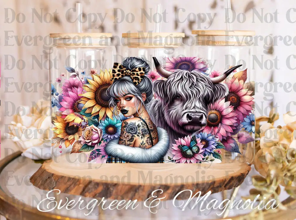 Highland Cow Florals (3)