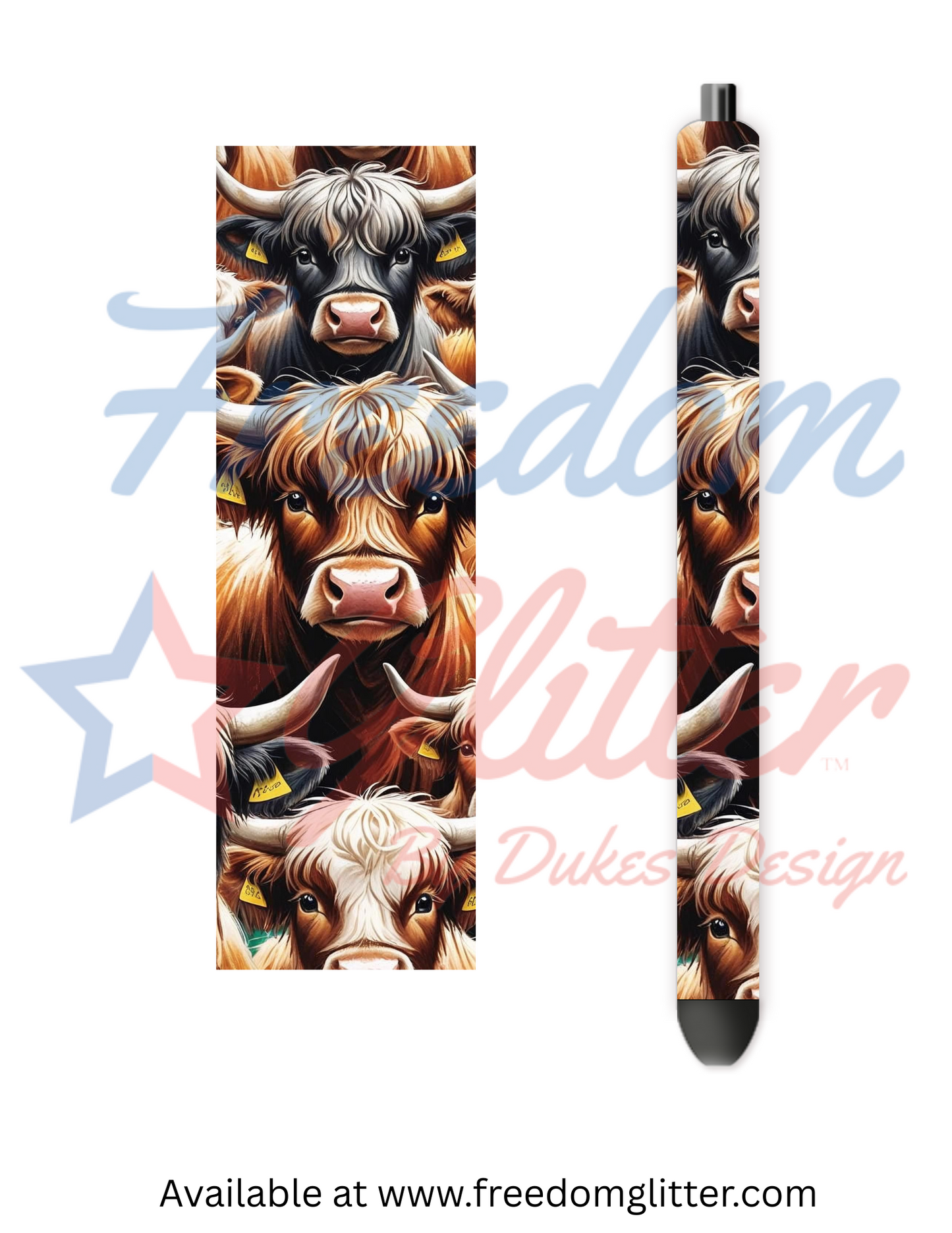 Highland Cows 1 Pen Wrap (Vinyl)