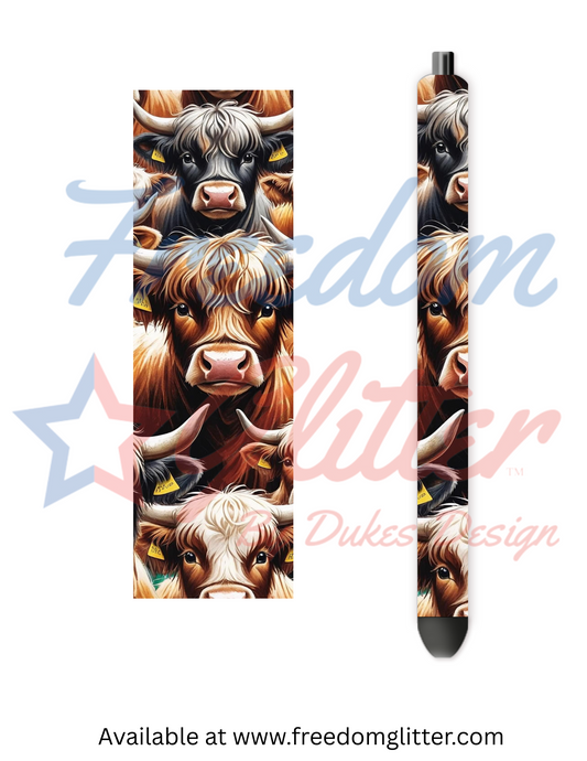 Highland Cows 1 Pen Wrap (Vinyl)