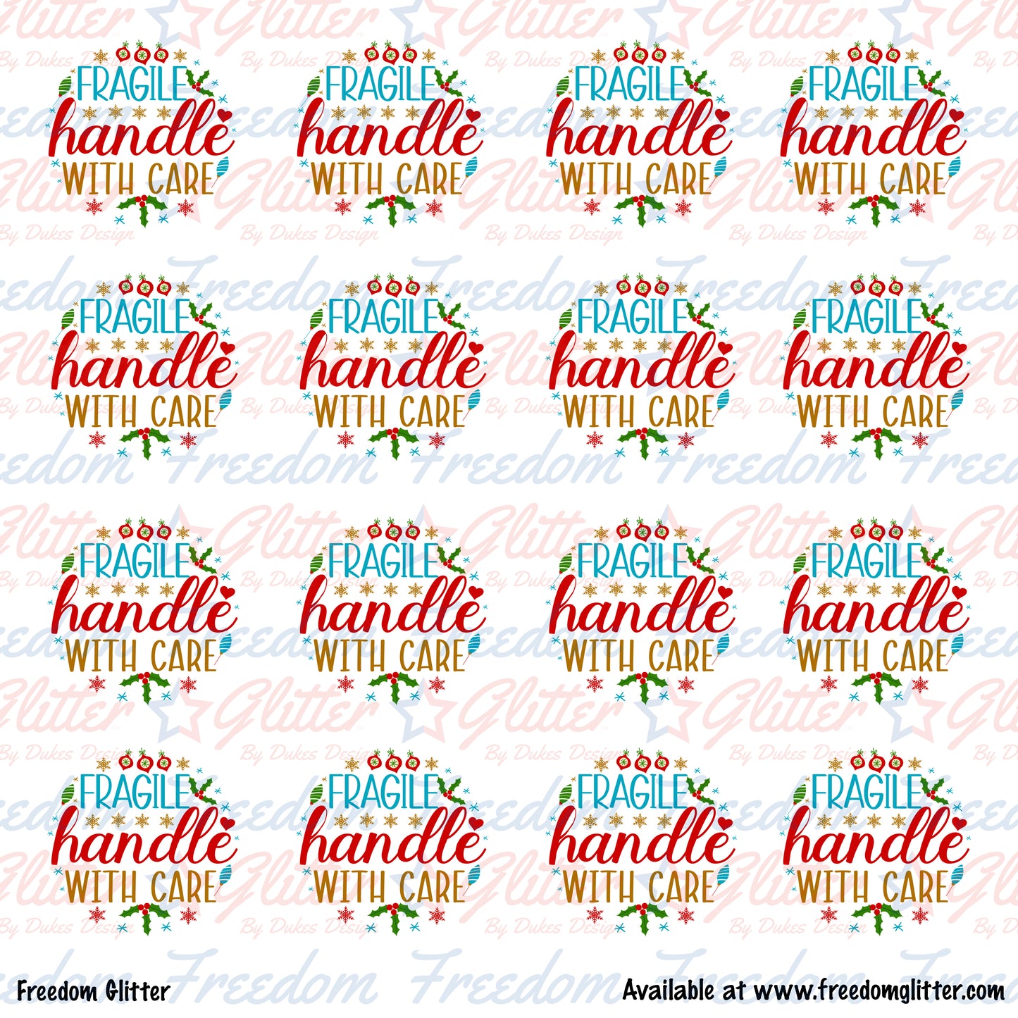 Holiday Fragile Stickers