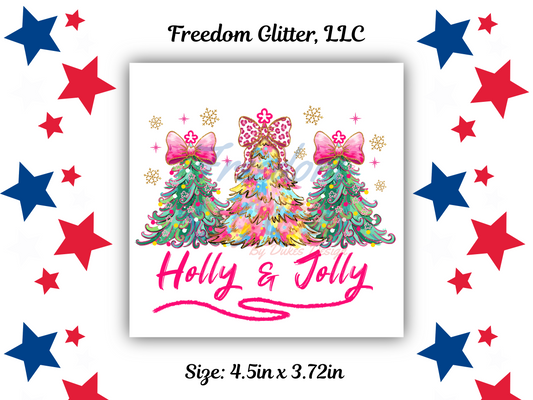 Holly Jolly Christmas Decal (UVDTF)