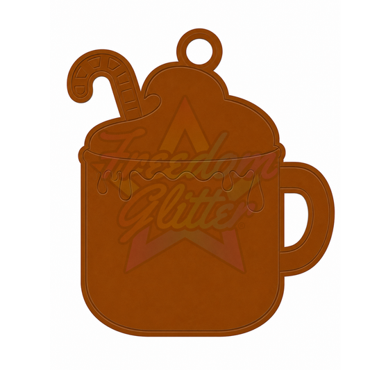 Hot Cocoa Mug Acrylic Ornament Blank – 4"