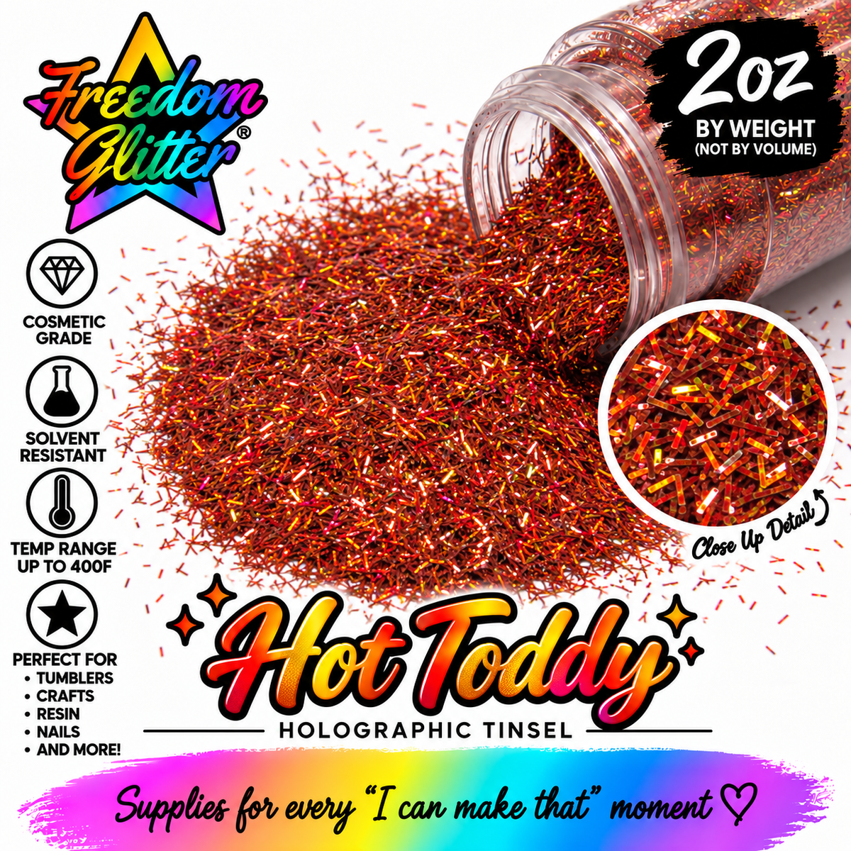 Hot Toddy (Holographic Tinsel Glitter)