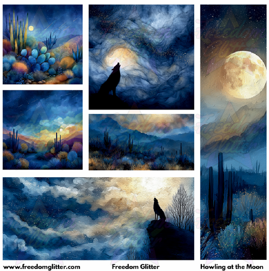 Mixed Image Sheet - Howling at the Moon (Printed Vinyl)