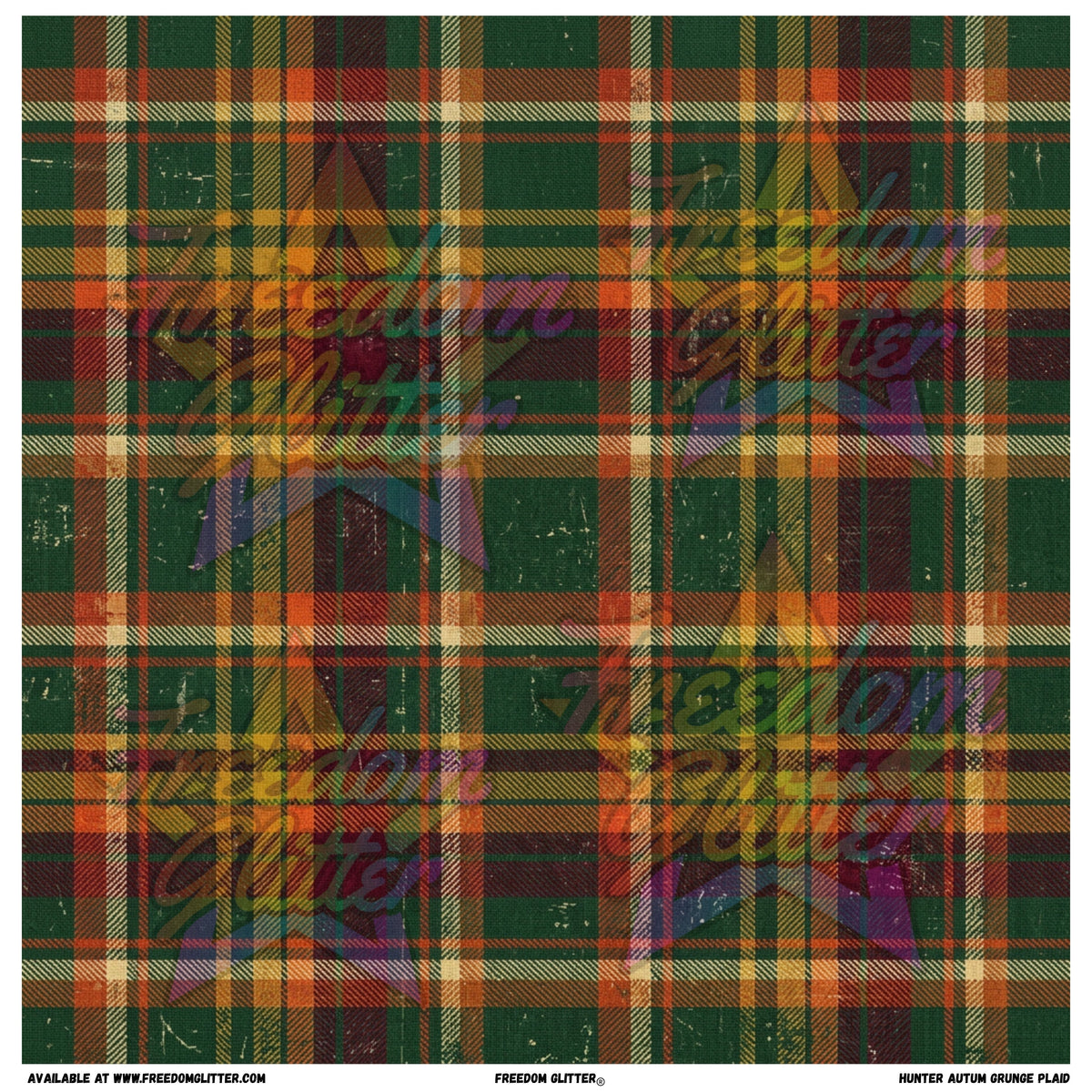 Hunter Autumn Grunge Plaid (Printed Vinyl)
