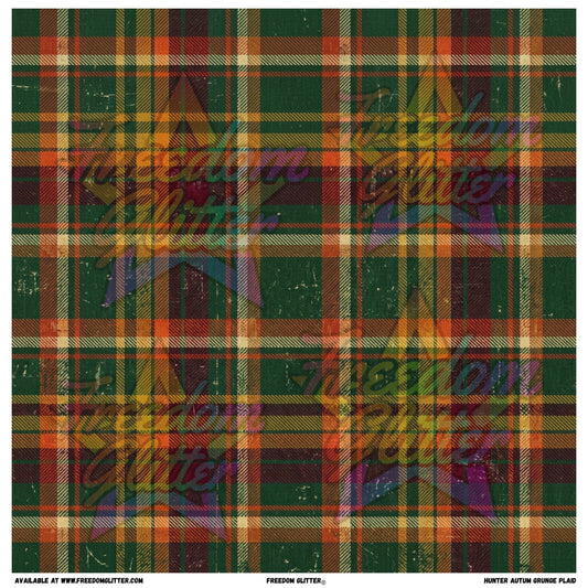 Hunter Autumn Grunge Plaid (Printed Vinyl)