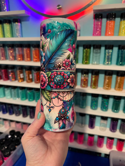 20oz Skinny Duo Hydro Boho Ink Swirl Tumbler