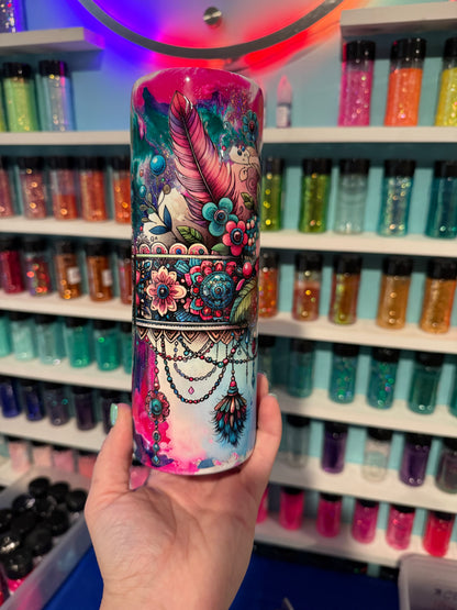 20oz Skinny Duo Hydro Boho Ink Swirl Tumbler