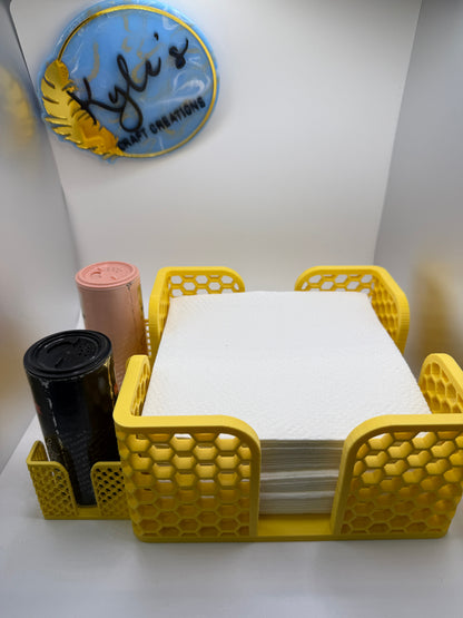 Napkin Holder with salt and pepper slots