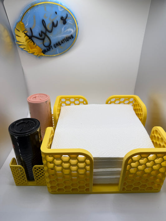 Napkin Holder with salt and pepper slots