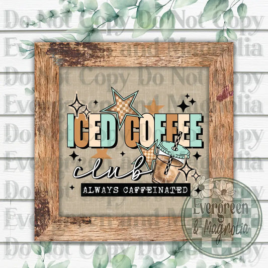 Iced coffee club (teal)