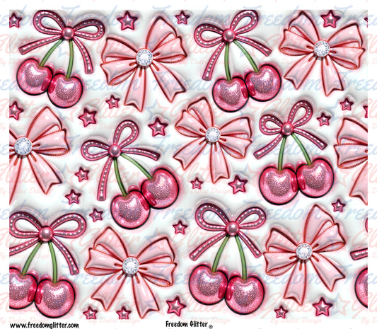 Inflated Cherries & Bows (Printed Vinyl)