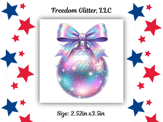 Iridescent Christmas Bauble Decal (UVDTF)