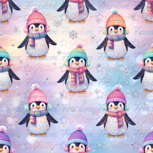 Iridescent Penguins (Printed Vinyl)