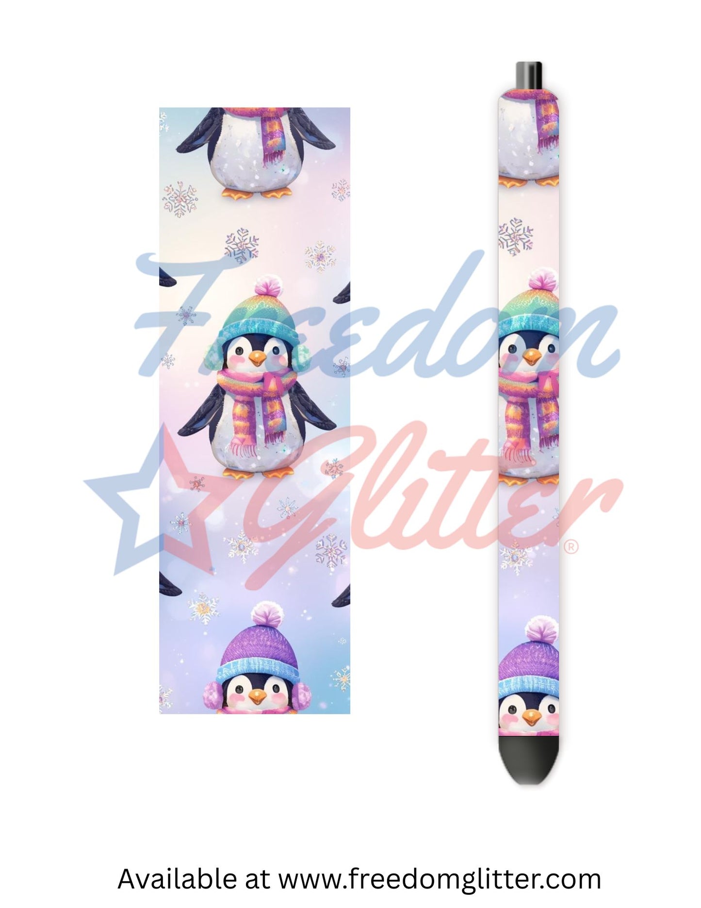 Iridescent Penguins (Printed Vinyl)