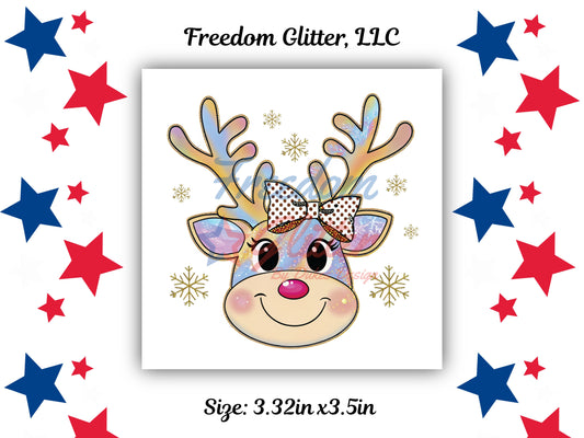 Iridescent Reindeer Decal (UVDTF)