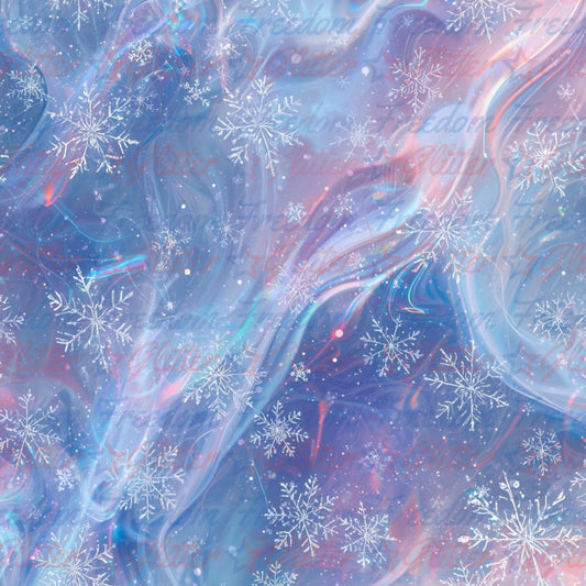 Iridescent Snowflakes (Printed Vinyl)