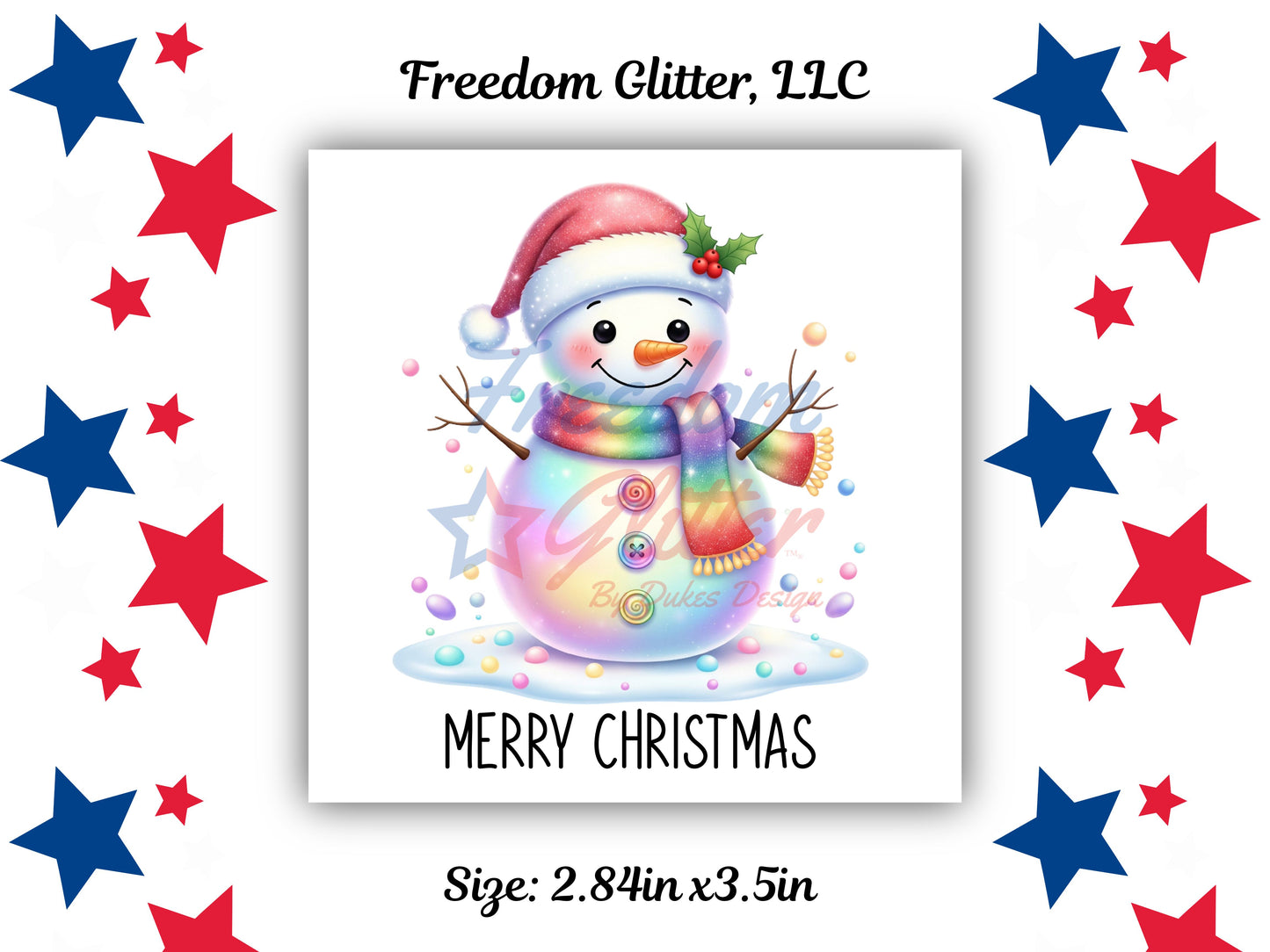 Iridescent Snowman Decal (UVDTF)