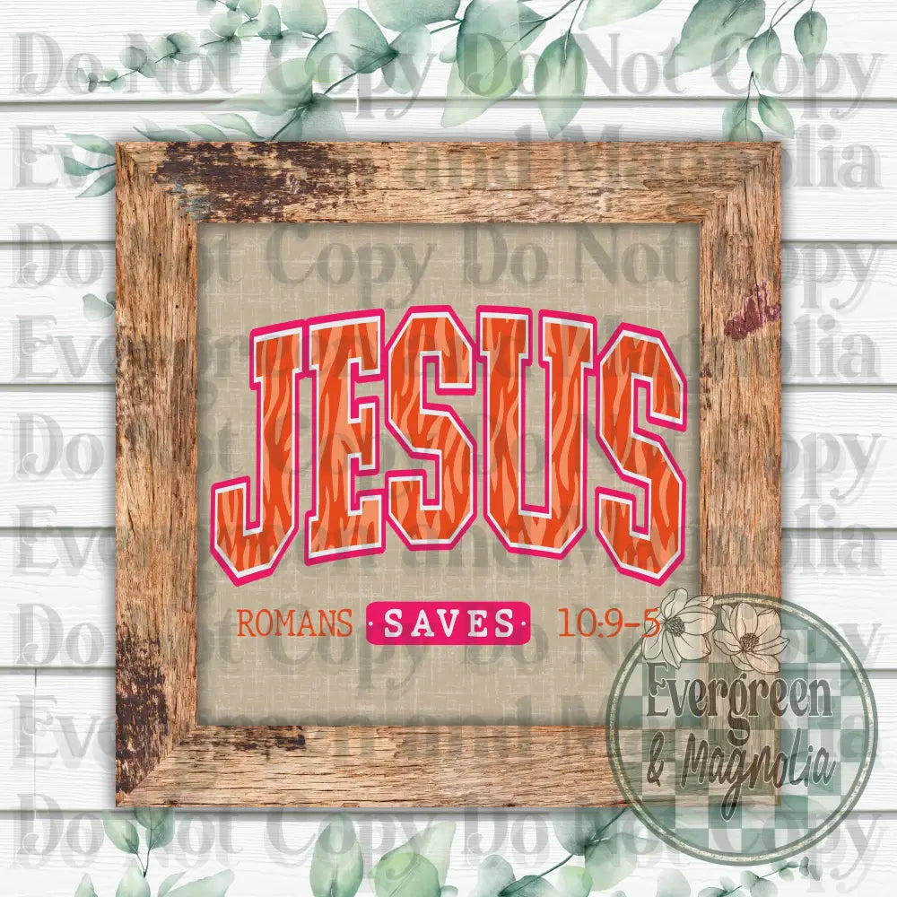 Jesus Saves (Pink & Orange)