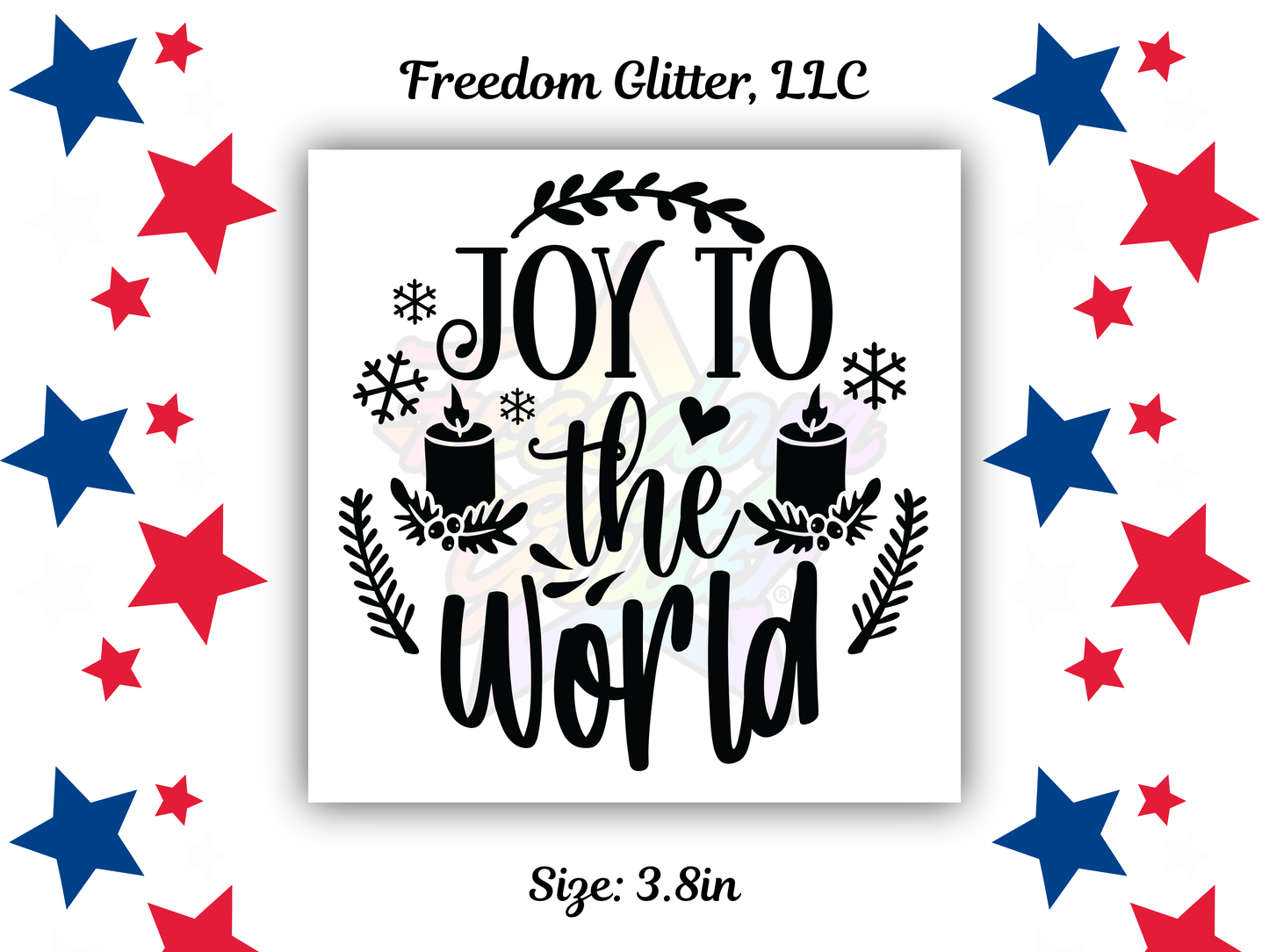Joy to The World UVDTF Transfer – 3.8" Ornament Design