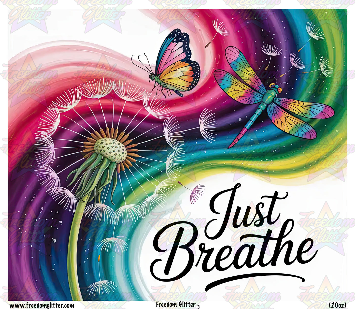 Just Breathe Butterfly & Dragonfly (Printed Vinyl)