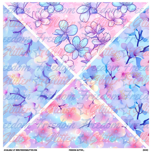 Kawaii Floral Mixed Triangles (Printed Vinyl)