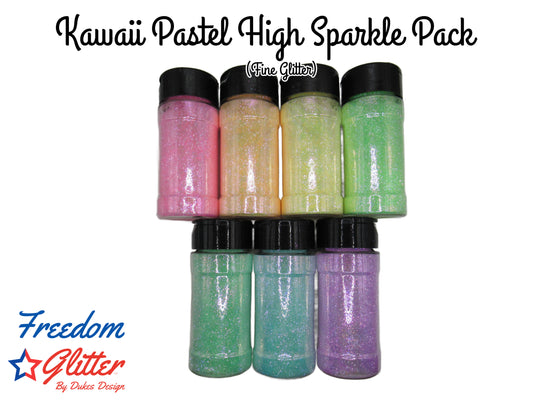 Kawaii Pastel High Sparkle Pack (Fine Glitter)