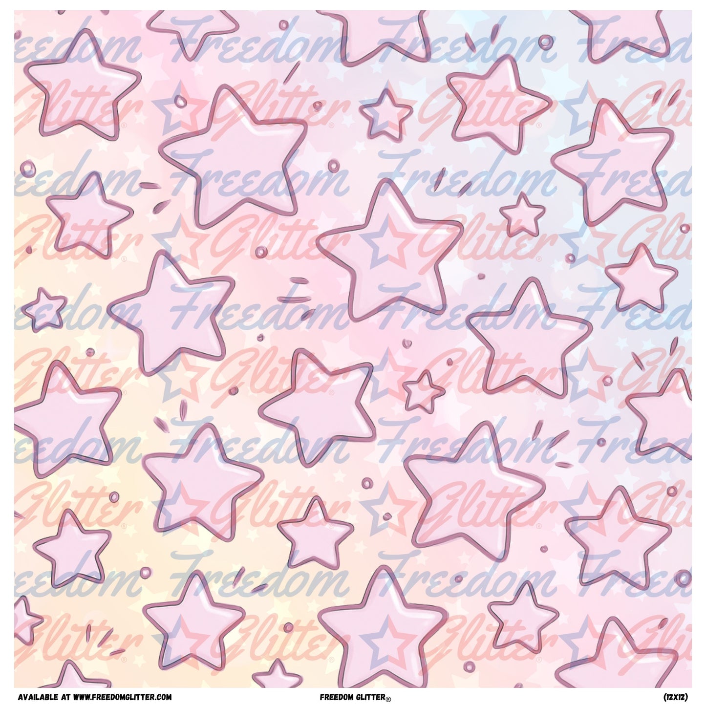 Kawaii Pastel Rainbow Doodle Stars (Printed Vinyl)