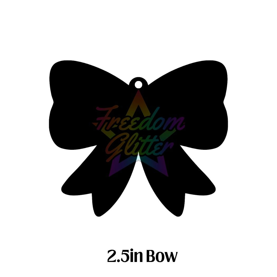 2.5in Bow Keychain Acrylic Blank –  Clear Acrylic