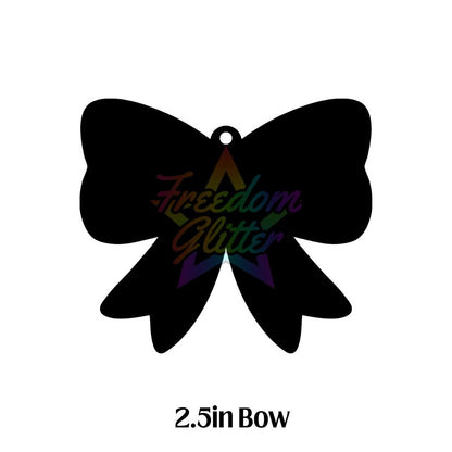 2.5in Bow Keychain Acrylic Blank –  Clear Acrylic