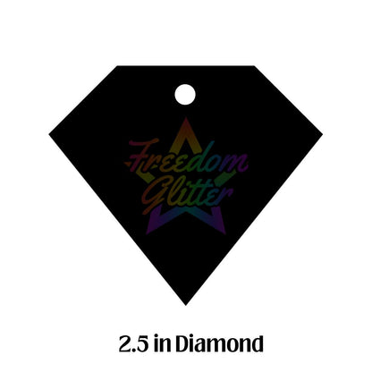 2.5in Diamond Keychain Acrylic Blank –  Clear Acrylic
