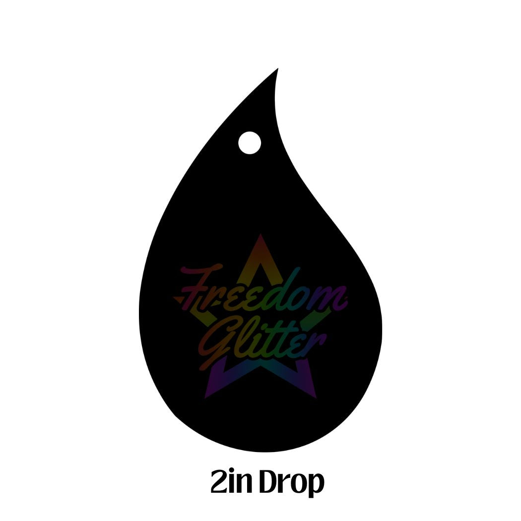 2in Drop Shape Keychain Acrylic Blank –  Clear Acrylic