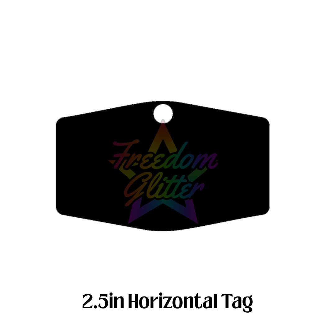 2.5in Horizontal Tag Keychain Acrylic Blank –  Clear Acrylic