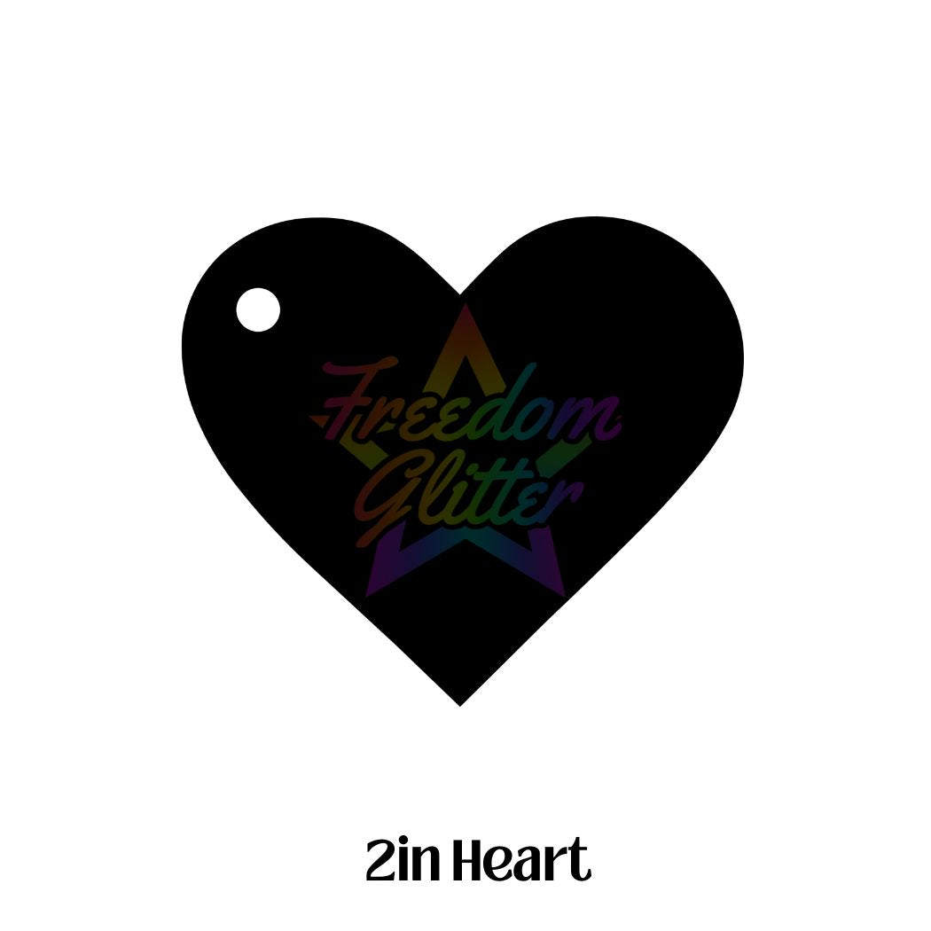 2in Heart Keychain Acrylic Blank –  Clear Acrylic