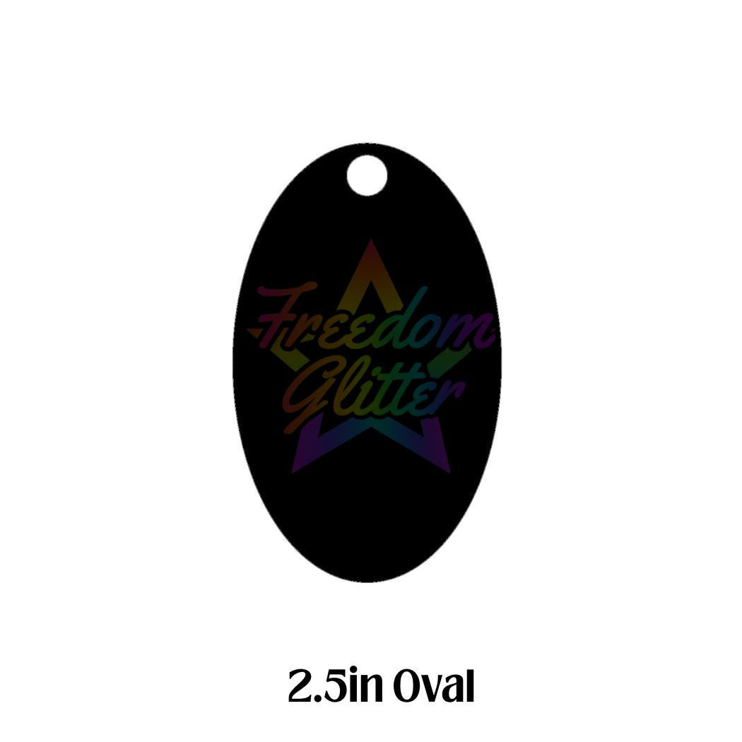 2.5in Oval Keychain Acrylic Blank –  Clear Acrylic