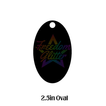 2.5in Oval Keychain Acrylic Blank –  Clear Acrylic