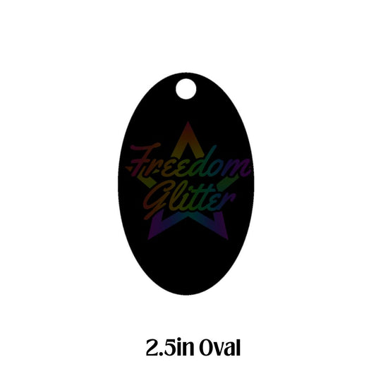 2.5in Oval Keychain Acrylic Blank –  Clear Acrylic