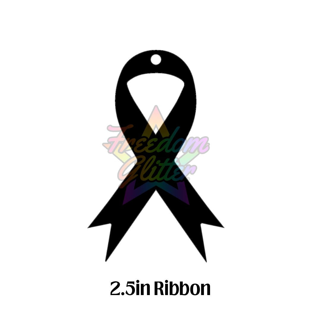 2.5in Awareness Ribbon Keychain Acrylic Blank –  Clear Acrylic