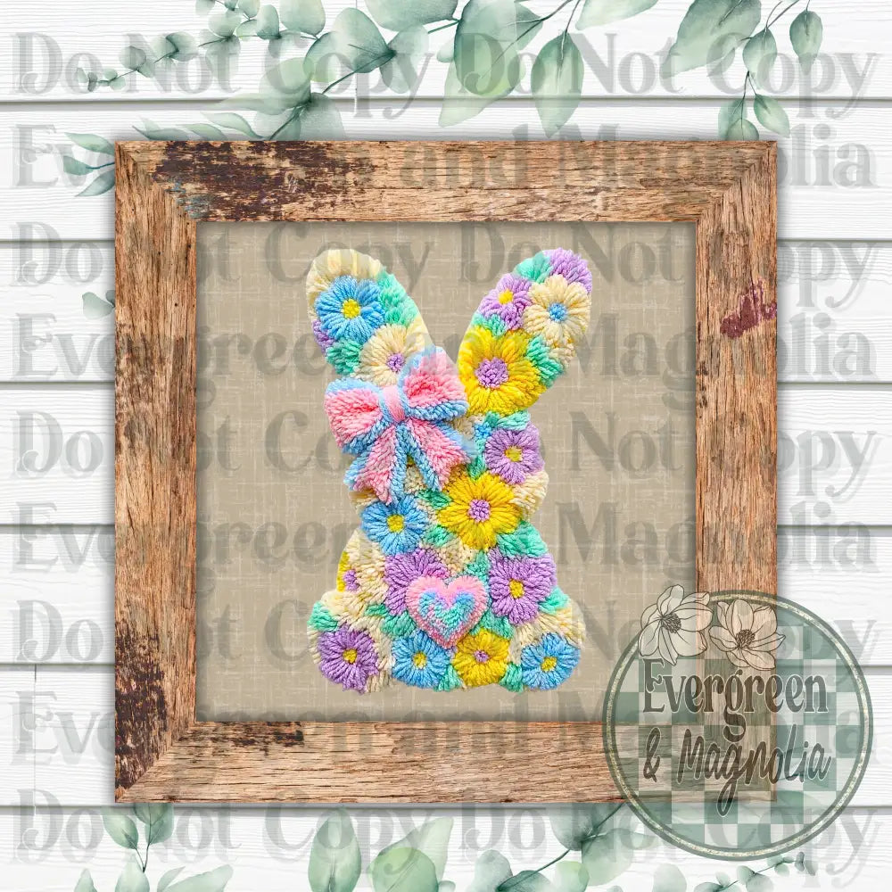 Latch hook easter bunny