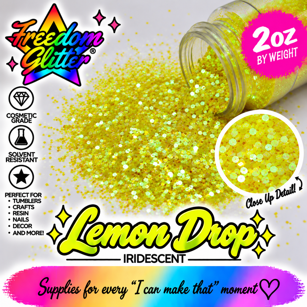 Lemon Drop (Iridescent Glitter)