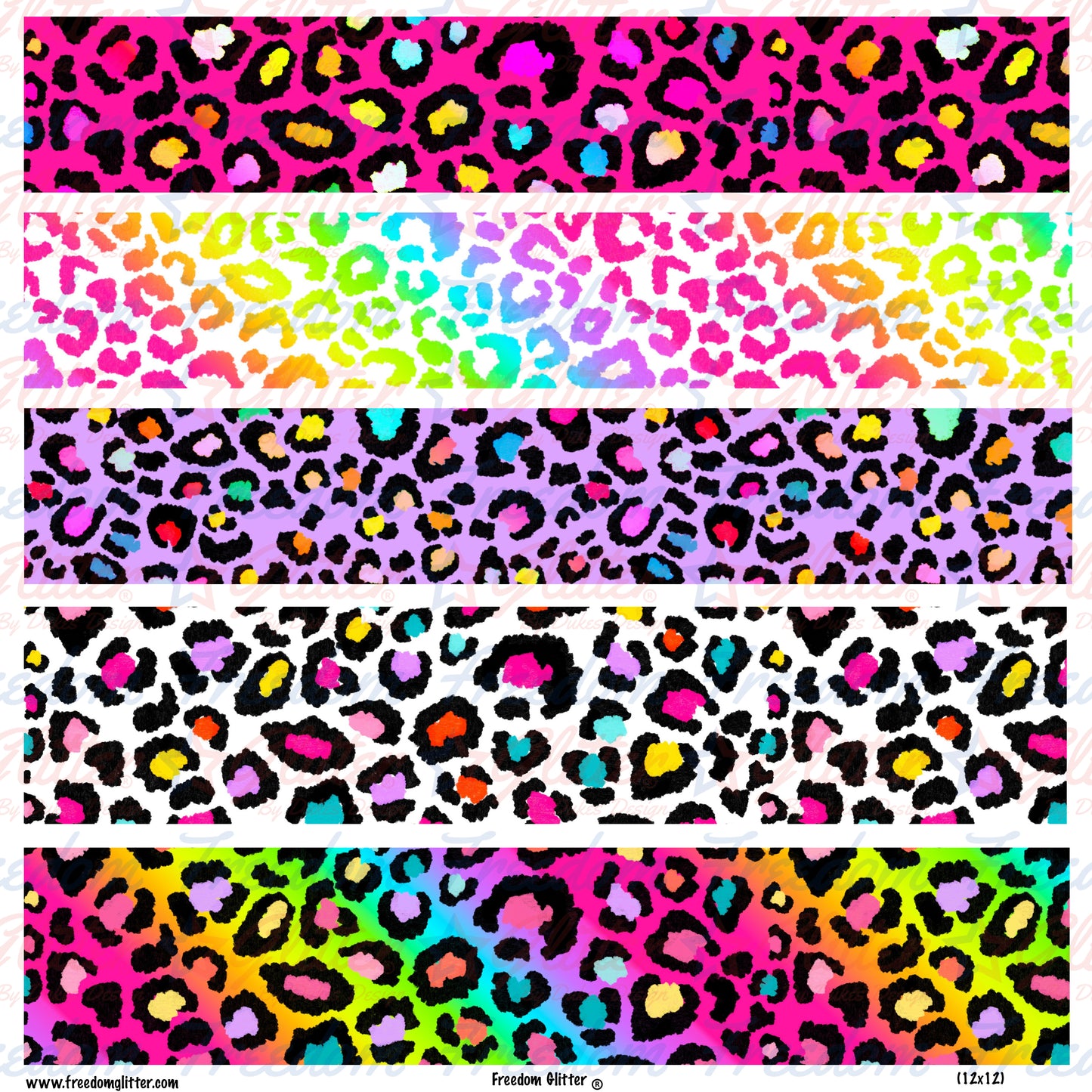 Leopard Print 1 2-2.5in Rectangles (Printed Vinyl)