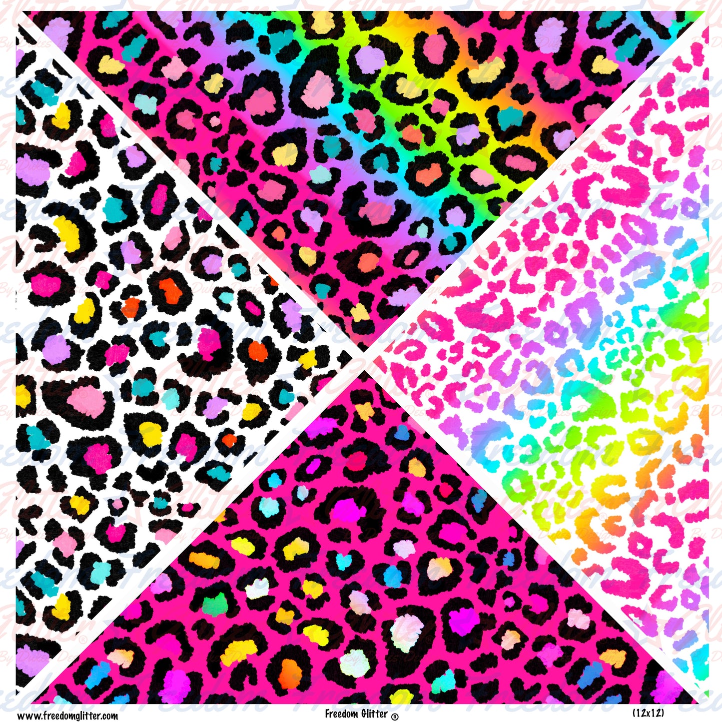 Leopard Print 1 Mixed Triangles (Printed Vinyl)