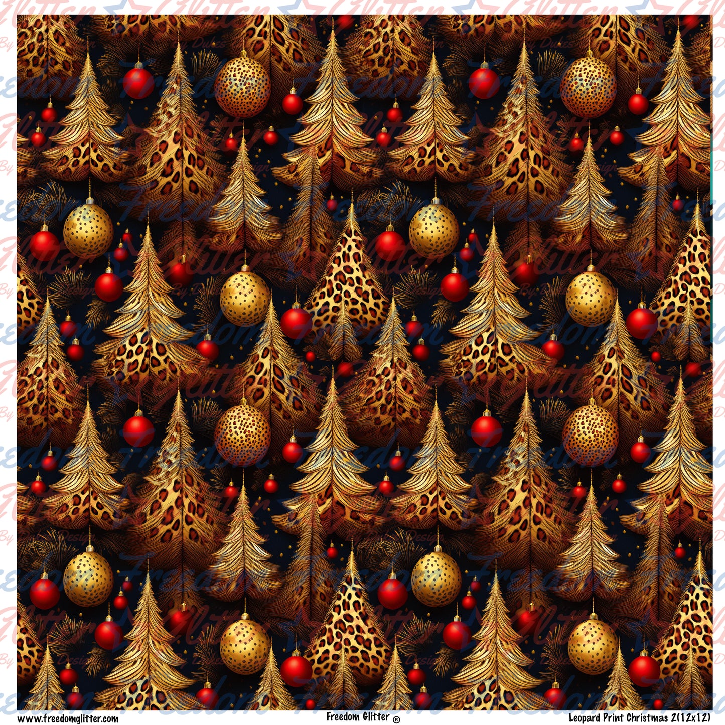 Leopard Print Christmas 2 (Printed Vinyl)