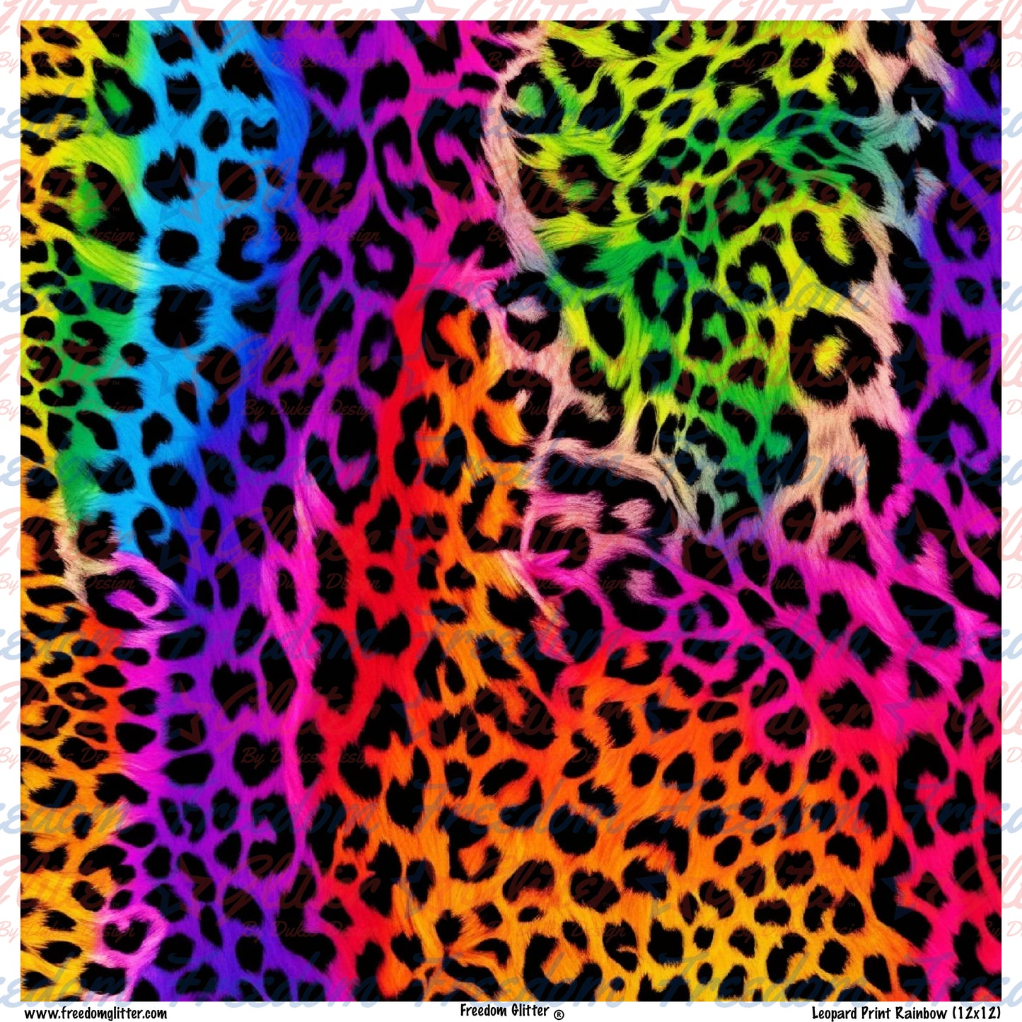 Leopard Print Rainbow (Printed Vinyl)