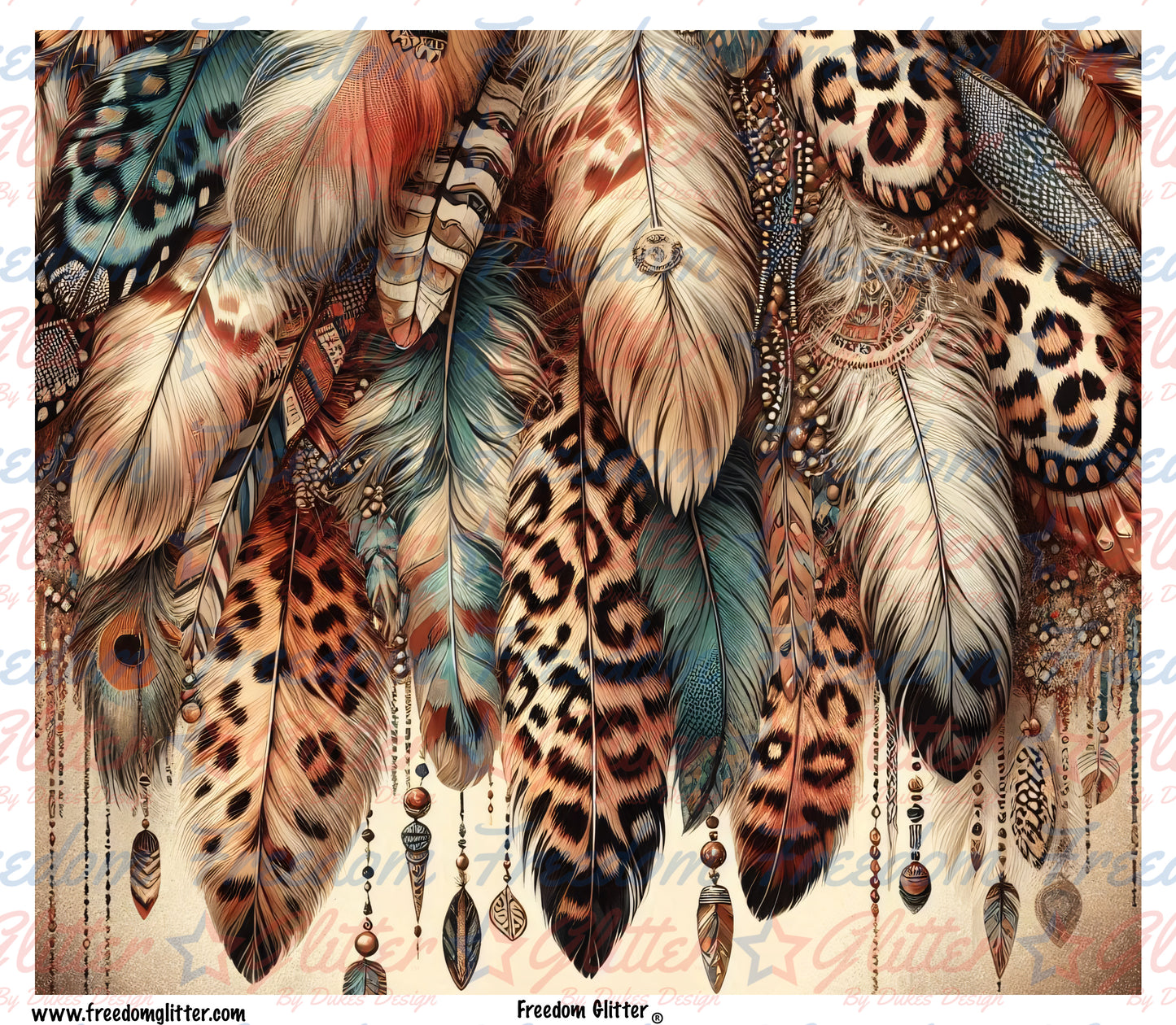 Leopard Print & Feathers (Printed Vinyl)