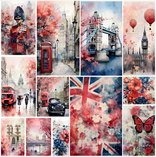 Mixed Image Sheet - London 3 (Printed Vinyl)